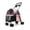 Pink, variant on Tereitr Pet Stroller for Small Dogs & Cats, 4 Wheel Outdoor Travel Folding Dog Stroller with Cup Holder, Visible Mesh Windows, Rear Wheel Brakes, Pets Up to 33 lbs, Pink