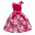 thumbnail image 3 of MEZZALL Girls Floral Print Sleeveless Party Dress Summer Casual A-Line Tiered Ruffle Children Beachwear Adorable Dresses, 3 of 9