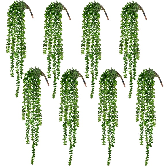 Plantas vegetales colgantes CEWOR, suculentas artificiales, 8 unidades