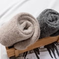 thumbnail image 2 of Winter Women Solid Color Thicken Thermal Warm Middle Tube Soft Woolen Socks, 2 of 8