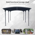 thumbnail image 3 of CarButler 10x19x7ft Metal Outdoor Arch Carport Heavy Duty Carport for Driveway Car, Truck, 3 of 8