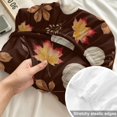 thumbnail image 4 of Queen Size Fitted Sheet Set - White Pumpkins Fall 3 Piece Bedding Sets 16" Deep Pocket Fitted Sheet with 2 Pillowcases, Thanksgiving Maple Leaves Brown Brushed Microfiber Hotel Luxury Bed Sheets, 4 of 9