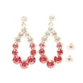 thumbnail image 2 of Pendientes de boda ecológicos de aleación duradera, ambiente romántico, amplia aplicación, portátiles, estilo elegante, pendientes de novia., 2 of 14