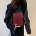 thumbnail image 3 of husxh Leather Small Crossbody Cell Phone Bag Women Men Versatile Shoulder Purse (Red), 3 of 9