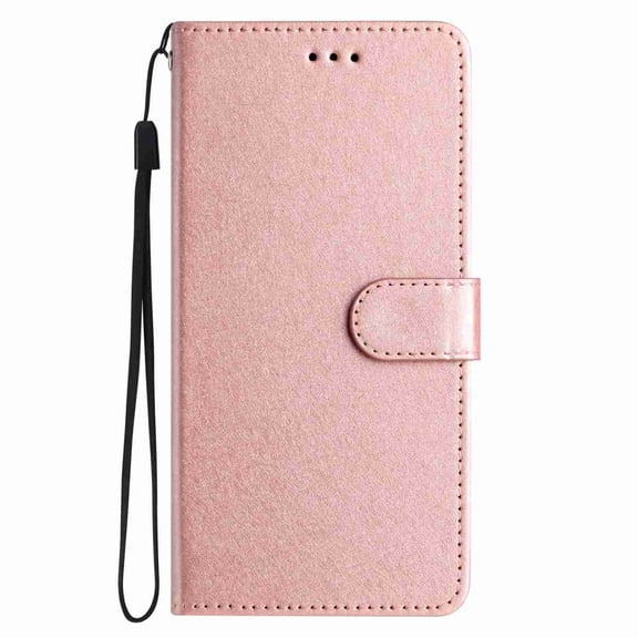 Poweltek For iPhone 17 Pro Flip Case with Cash Credit Card Slot, Magnetic Shockproof Lightweight Non-Slip Protective Cover, Rosegold