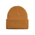 thumbnail image 2 of Women's Waffle Knit Beanie, Solid Color Rolled Brim Slouchy Hat, Thickened Winter Warm Cuffed Hat for Outdoor, Casual Daily Wear and Gift Coffee, 2 of 7