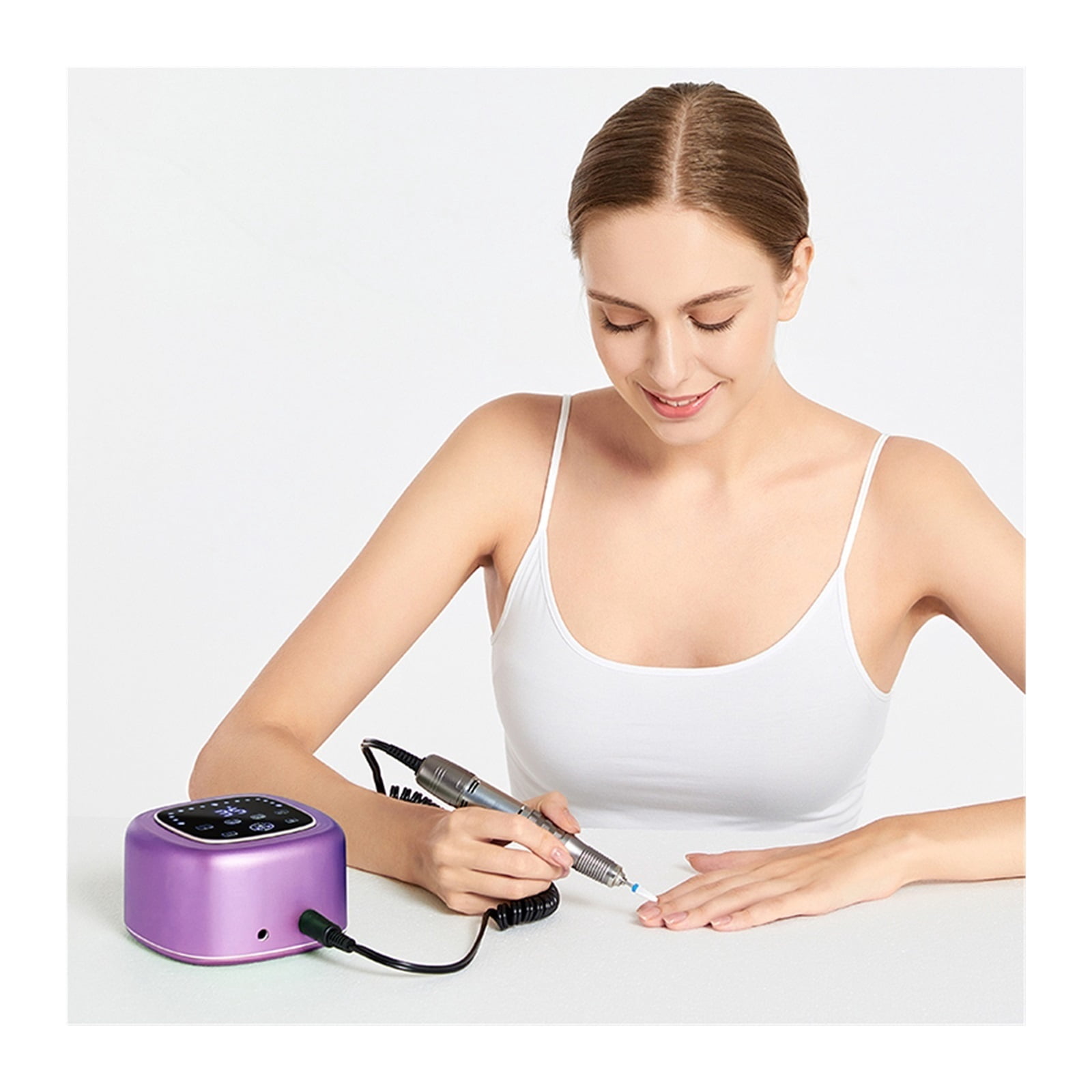 Electric Nail Drill Machine 35000RPM Nail Drills For Acrylic Nails,Professional Efile Nail File With LED Display For Shaping ,Low Noise