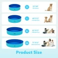 thumbnail image 5 of Foldable Dog Pool - Portable Hard Plastic Pet Swimming Tub with Anti-Slip Base for Kids and Dogs (48" x 12", Blue), 5 of 8