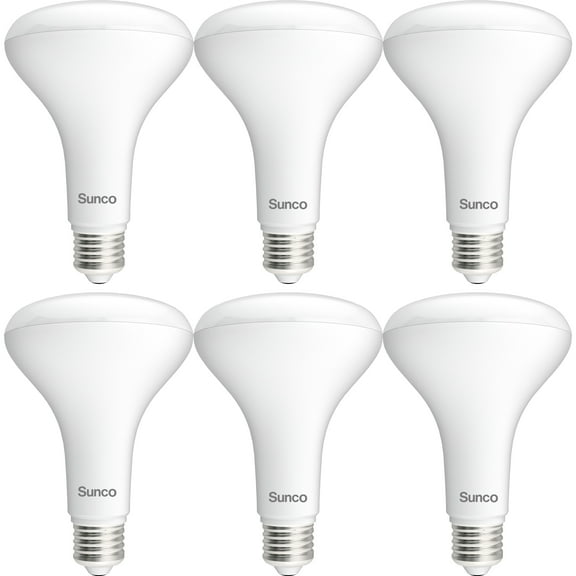 Sunco 6 Pack BR30 LED Bulb, Recessed Can Light Bulbs, Indoor Flood Lighting, 1600 LM, 16W (100W Equivalent) 6000K Daylight Deluxe, E26 Medium Base, Dimmable UL
