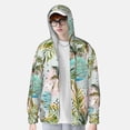 thumbnail image 2 of Fotbe Watercolor Palm Tree Chaqueta con Protección Solar UPF 50+ para Hombre y Mujer, Camisa con Capucha y Bolsillos-XX-Large, 2 of 7