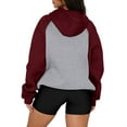 thumbnail image 6 of Diufon Womens Hoodies Tops Trendy Color Block Tops Long Sleeve Sweatshirts with Pockets, 6 of 6