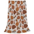 thumbnail image 2 of Honeii Pinecone Autumn Pattern Print Fleece Blanket - Throw Blanket for Bed, Sofa, Couch, Camping, and Travel , Microplush Ultra Soft Warm Blanket-50"x40", 2 of 7