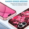 thumbnail image 6 of Meshine for iPhone 16 Case,Glow in The Dark Butterfly Slim Fit Protective Anti Scratch Phone Cover for Women Girls,Rose, 6 of 7