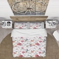 thumbnail image 3 of Designart 'Vintage Pattern: Bird, Flowers, Leaves' Farmhouse Duvet Cover Set, 3 of 4