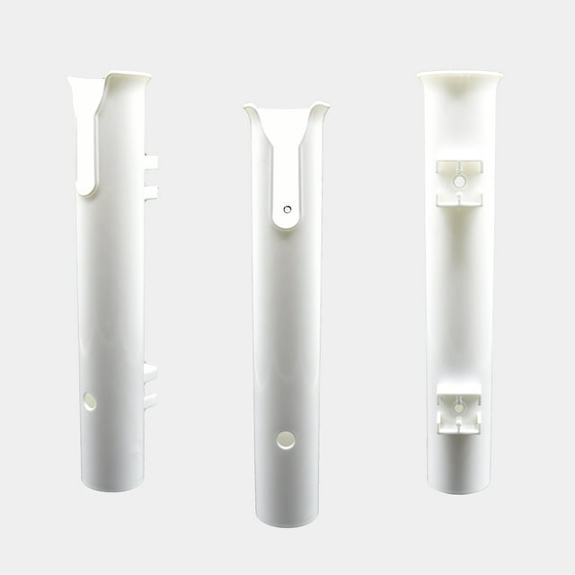 Marine City White Single Plastic Fishing Tube Rod Holder Rack (1 Pcs)