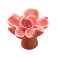 thumbnail image 1 of Pomo de cerámica con forma de flor para puerta, cajón, armario, mueble, tirador (rosa), 1 of 2