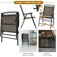 thumbnail image 6 of Spaco 3 Patio Dining Set, Deluxe Outdoor Patio with Patio Folding Chairs and Table, 6 of 9