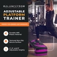 thumbnail image 2 of BalanceFrom Aerobic Step Platform Trainer with Adjustable 3-Level Risers, Black & Pink, 2 of 5