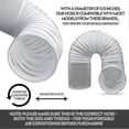 thumbnail image 2 of Air Conditioner Portable Exhaust Hose Universal Flexible Room Air Conditioner Vent Replacement, 2 of 4