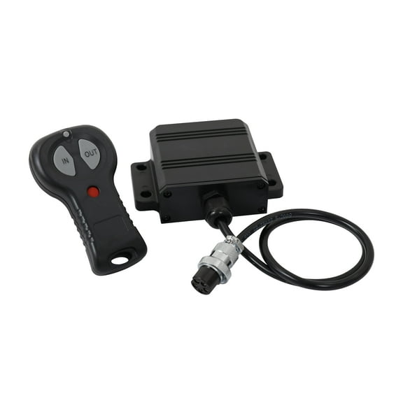 Polestar 12V Universal Wireless Winch Remote Control Kit w/75-Foot Range - Receiver & Transmitter for Truck, Jeep, ATV Winches - Plastic Housing, Black
