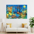 thumbnail image 4 of Blue Sea Lassen Ocean View Dolphin Coral Reef (15) Aesthetic Poster Print Art Wall Painting Canvas Posterss Decor 16x24inch(40x60cm), 4 of 6