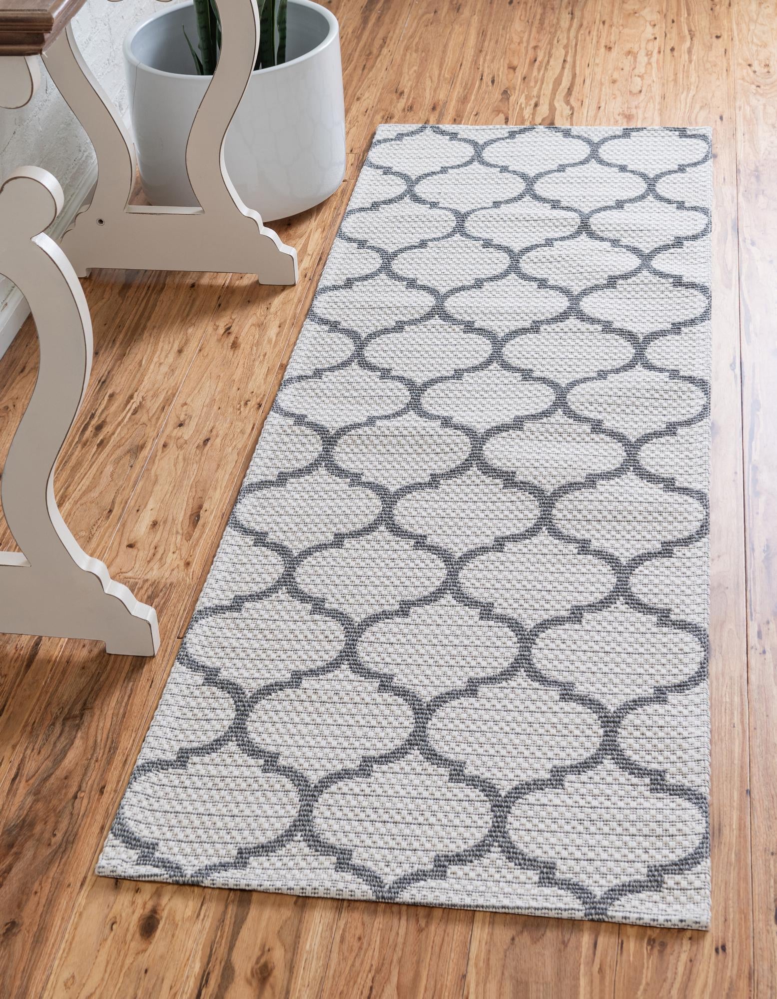 Collection Rug 8 Ft Runner Ivory Flatweave Rug