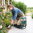 thumbnail image 4 of Costway Foldable Garden Kneeler and Seat, 2-in-1 Gardening Bench, Detachable EVA Foam Pad Green, 4 of 10