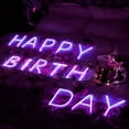 thumbnail image 3 of SHANJIA Upgraded Version Neon Letter, LED Alphabet Lights Up Letters USB Operated Purple Neon Wall Light for Bedroom,Birthday,Wedding Decor, 3 of 9
