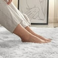 thumbnail image 4 of Xecvkr Area Rug Bedroom Furry Carpet Shaggy Soft Throw Long Rug Antiskid Turquoise Green Beige Pink White Gray Kids Family Modern Non-Slip 62.99x23.62in Lay Flat Indoor 1pc, 4 of 6