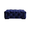thumbnail image 4 of American Home Classic Jasper 17" Rectangular Traditional Velvet Ottoman in Navy, 4 of 4