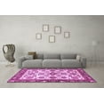 thumbnail image 3 of Ahgly Company Indoor Square Oriental Purple Traditional Area Rugs, 7' Square, 3 of 4
