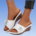 thumbnail image 6 of Iyufng Wedge Sandals for Women Floral Embellishments Slippers Summer Casual Outdoor Beach Shoes, 6 of 9
