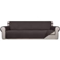 thumbnail image 1 of Housse de Sofa Matelassée Réversible 4 Places, Protège-Meubles Résistant à l'Eau, Housse de Canapé Lavable avec Mousse Antidérapante et Sangles Élastiques pour Enfants, Chiens, Animaux (XX Grand, Chocolat/chocolat), 1 of 7