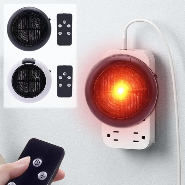 Xihbxyly Mini Calefactor Cerámico de Calentamiento Rápido, Termostato Ajustable de 15 a 32 °C, Diseño Portátil, Bajo Consumo, Silencioso, para Uso En Interiores y Oficina, 900 W, Tamaño Compacto.