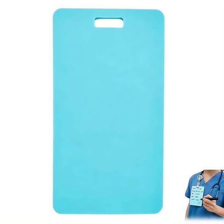 4-Pack Vertical Erasable Badge Note, Reusable Plastic ID Card Notepad, Write & Wipe Pocket Memo for Office Home