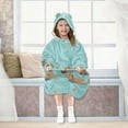 thumbnail image 7 of FORMRS Wearable Blanket Hoodie with Sleeves for Kids Cozy Flannel Sweatshirt, Capybara Splash, 7 of 7