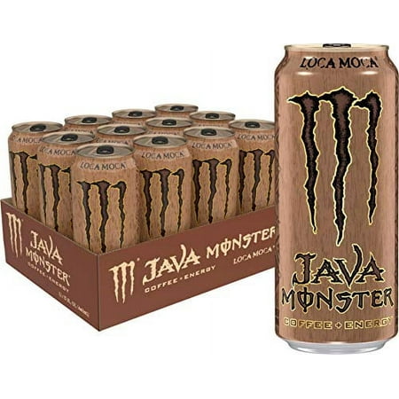 Monster Energy Java Loca Moca, Coffee + Energy Drink, 15 Ounce (Pack of 12)