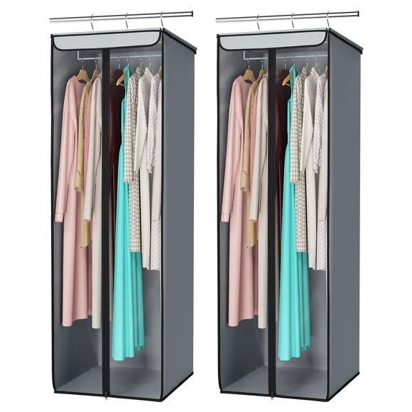 Bolsa de almacenamiento de ropa Univivi, 137 x 51 x 137 cm, ventana transparente, paquete de 2