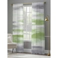 thumbnail image 4 of Sage Green Gray Sheer Curtains 108 Inch Length 2 Panels Set for Living Room/Bedroom, Neutral Abstract White Ombre Texture Curtain Sheers Drapes Rod Pocket Curtains Window Treatment Set 52''x108''x2, 4 of 7
