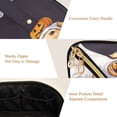 thumbnail image 5 of FORMRS Makeup Bag Travel Cosmetic Organizer for Women Fold Flat Zipper Pouch with Handle, Yellow Halloween Dog, 5 of 8