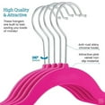 thumbnail image 4 of Velvet Hangers, Non-Slip Hangers, (50 pack) Space Saving Closet hangers, Ultra Slim Standard Hangers (Magenta) 360 -degree swivel strong Hook Hold up to 10 lbs, 4 of 8
