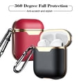 thumbnail image 3 of Leather Case For Airpods Wireless Earphone Cover Cases for Air Pods Headphone Box Protective Case with Climbing Hook, 3 of 9