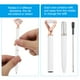thumbnail image 4 of Bolígrafos de punta de diamante retráctiles Uxcell al por mayor, 20 piezas, bolígrafos de tinta negra metálica para estampado de escritura para bodas, oficina, blanco, 4 of 7