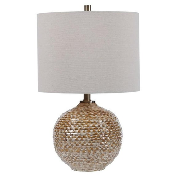 Bowery Hill Contemporary Rustic Table Lamp in Rust Brown
