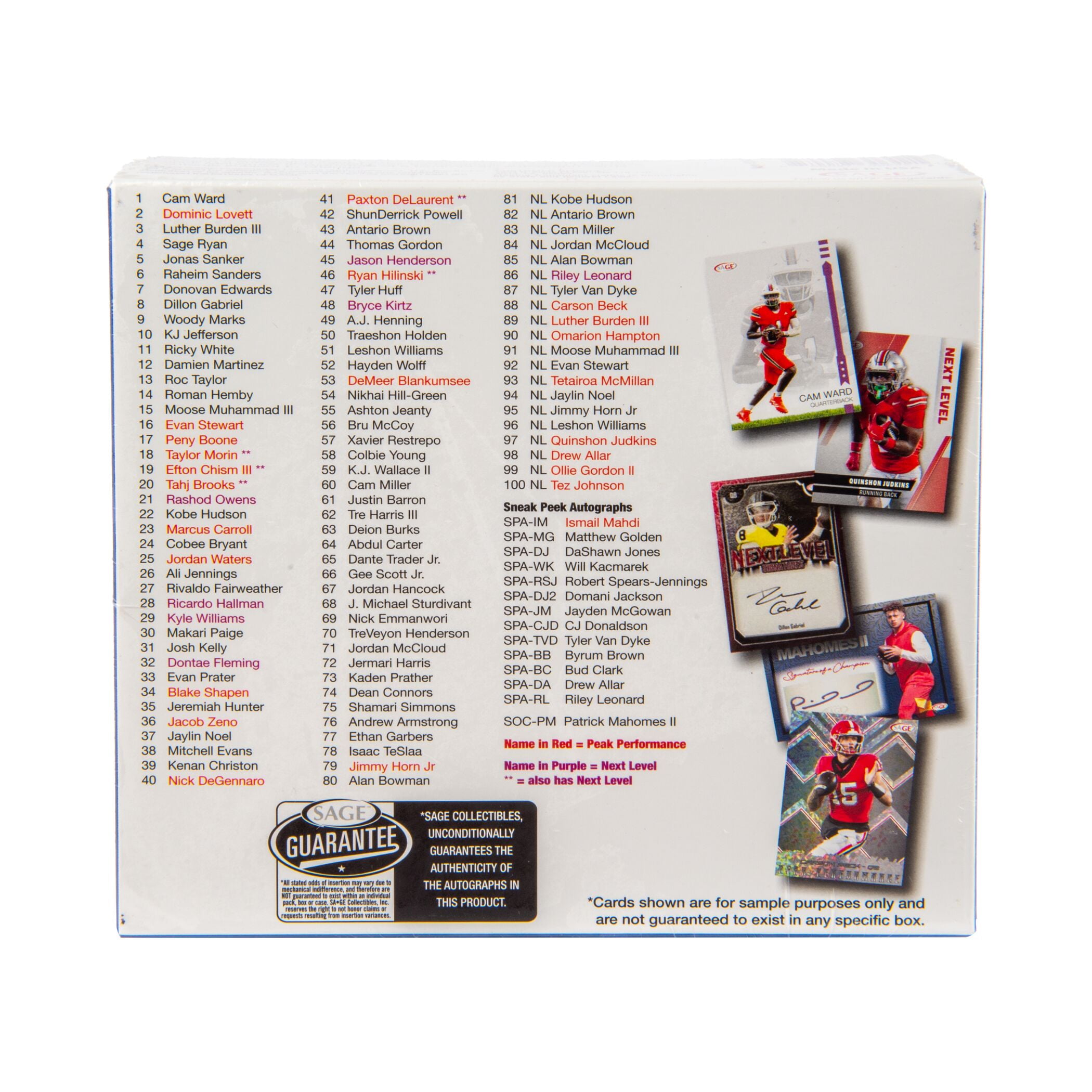 2025 Sage Low Series Football Mega Box