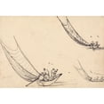 thumbnail image 3 of George Chinnery 14x11 Black Modern Framed Museum Art Print Titled - Indian Fishing Boats (After 1819), 3 of 5
