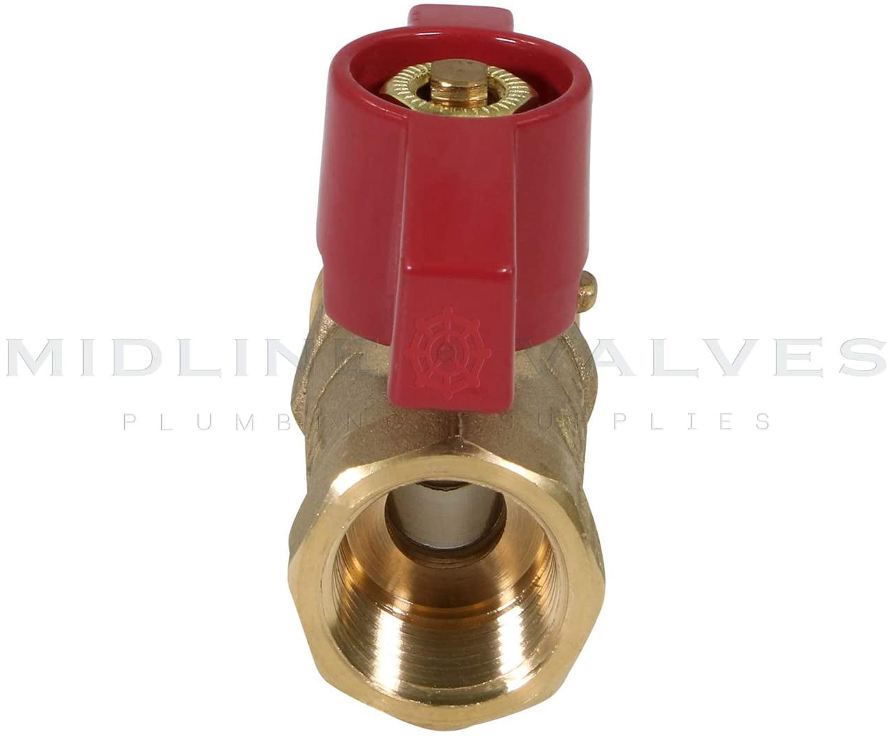 Midline Valve LxF3458GAS-5 Premium Brass Gas Ball Valve, with 5/8 in. x 3/4 in. Flare x FIP Connections (Pack of 5)