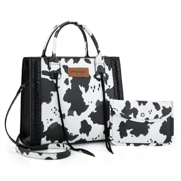 Bolso Tote Montana West Wrangler con Estampado de Vaca para Mujer