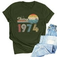 thumbnail image 2 of 50th Birthday Gift Shirts for Women Funny Vintage 1974 T Shirt Retro Birthday Party Casual Tee Tops, 2 of 5