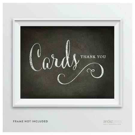 Cards Thank You Vintage Chalkboard Wedding Party Signs